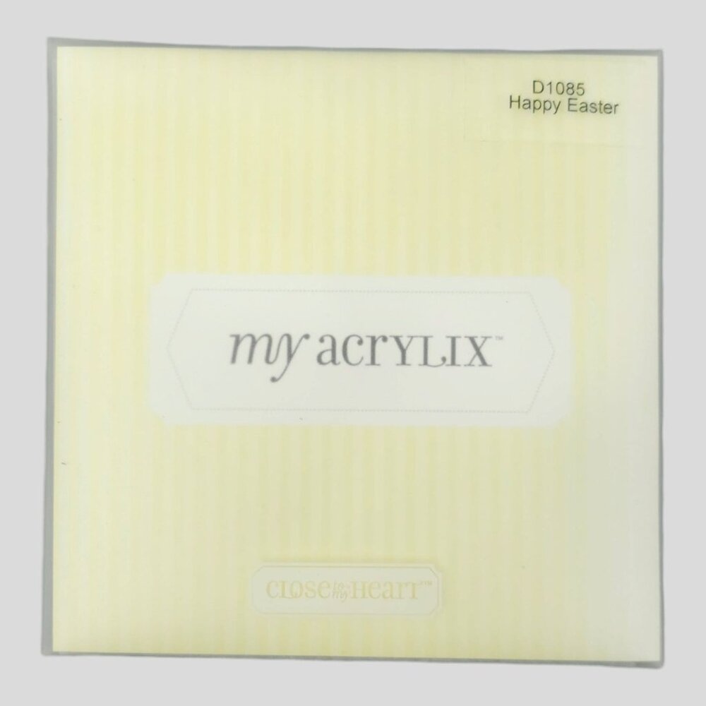 Close To My Heart My Acrylix Stamp Set Happy Easter D1085 Eggs Flowers